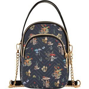 Women's Crossbody Bag Quilted Polyester Small Travel Purse with Zipper